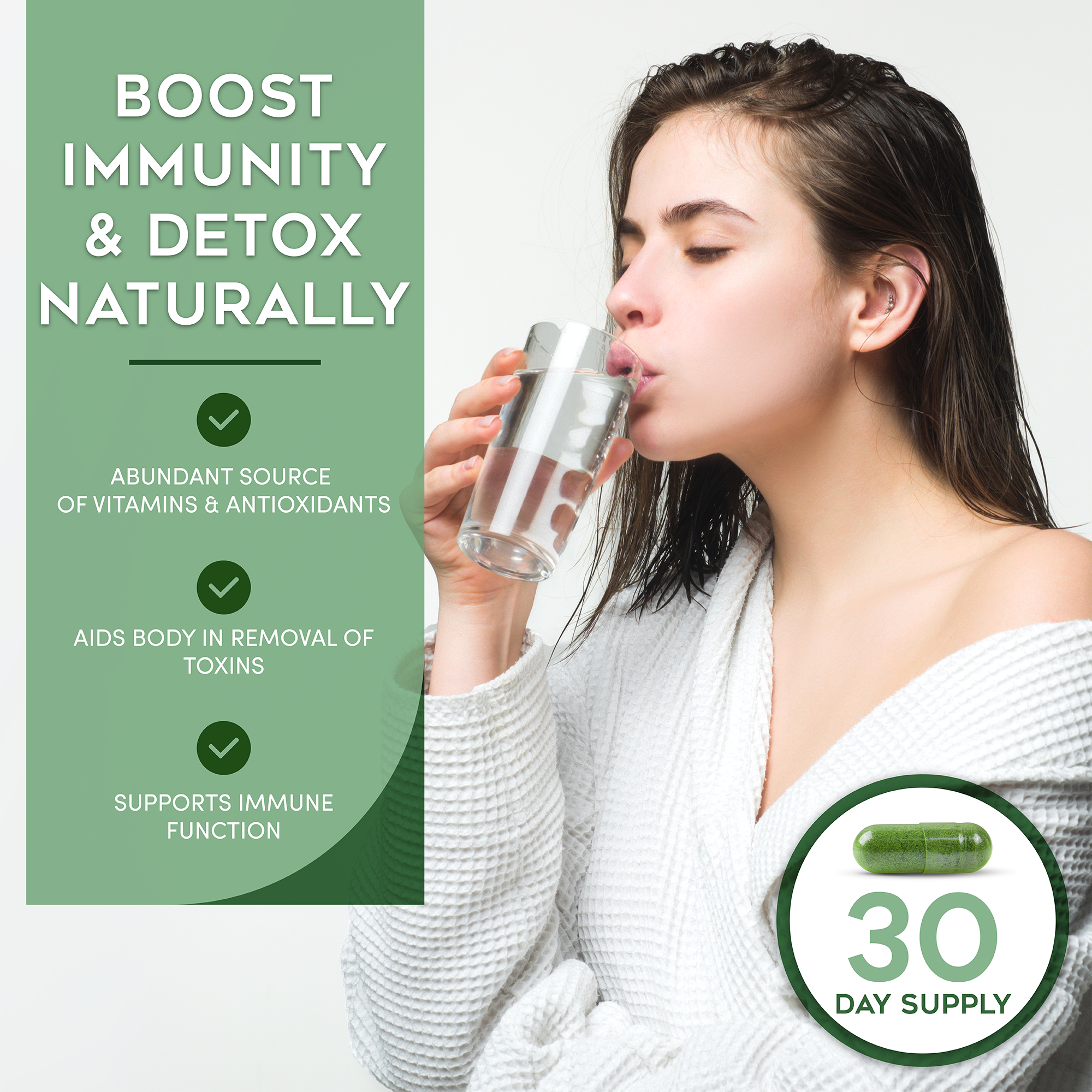 Pure Moringa Powder Capsules-superfood